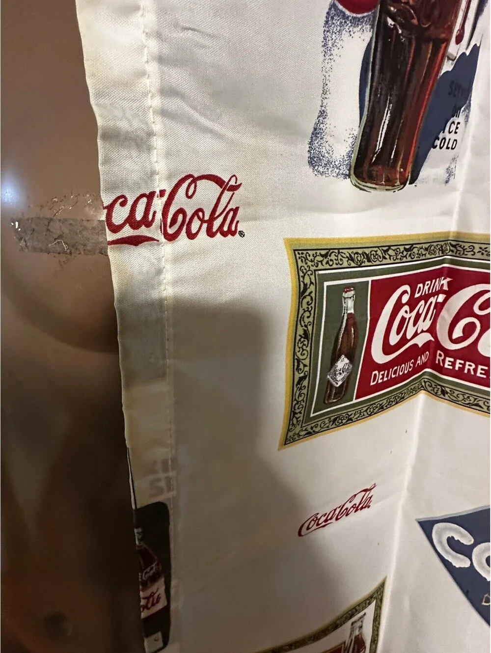 RARE Vintage Coca-Cola Themed Shower/Curtain 68
